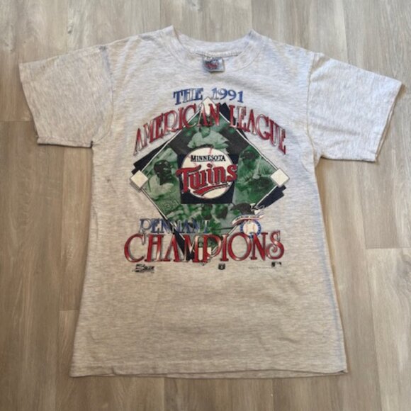 Vintage 1991 Minnesota Twins Pennant Champions t-shirt size M - Picture 1 of 4